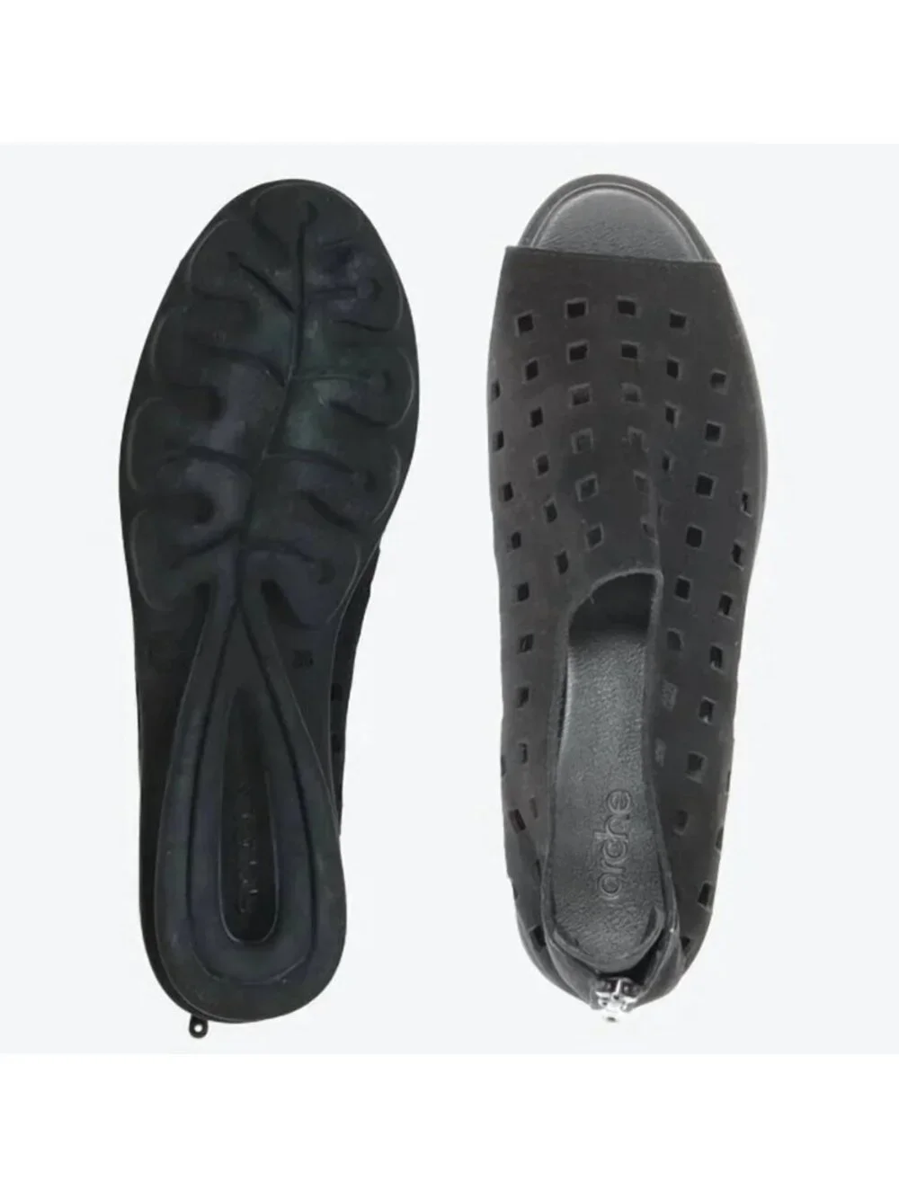 NEW Arche Denyli Women’s Black Nubuck Leather Slip-On Shoes